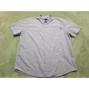 Molokai Surf Co. Button Up Shirt Mens  2XL Gray Short Sleeve Cotton Blend